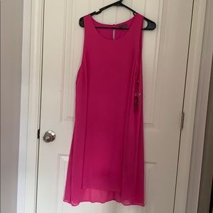 Hot pink sleeveless dress
